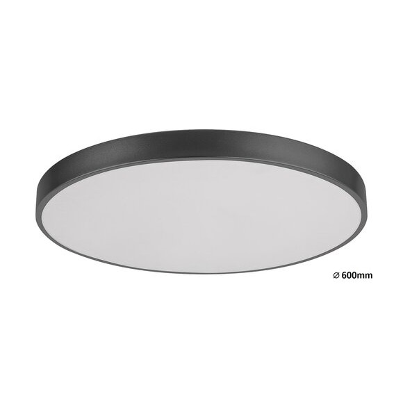Rabalux 3316 LED stropní svítidlo Tesia 1x60W | 5000lm | 3000-6000K - stmívatelné, dálkové ovládání, časovač, noční režím, hvězdný efekt, černá, bílá