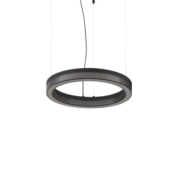 Ideal lux 339139 LED závěsné stropní svítidlo CROWN  | 21W integrovaný LED zdroj | 540lm | 3000K | na lanku | stahovací | černá