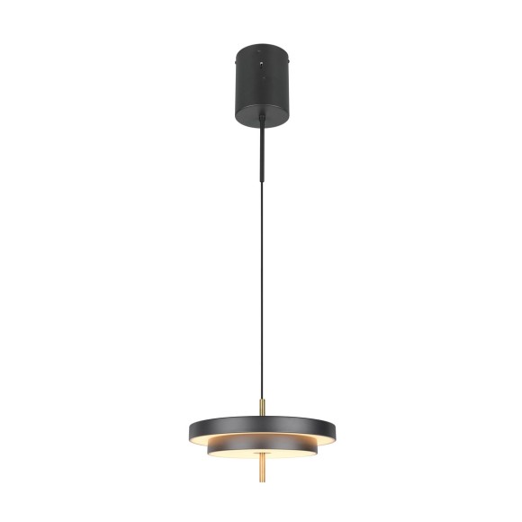 Trio T340219180 LED stojací lampa KEATON  | 34W integrovaný LED zdroj | 1x4000lm | 2300+3000+4000K | na lanku | Trio - SwitchDimmer | černá | zlatá