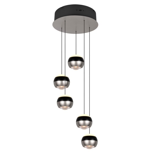 Trio SELECT  344430507  LED závěsné stropní svítidlo ORBIT  | 5x8W integrovaný LED zdroj | 5x960lm | 2300+3000+4000K