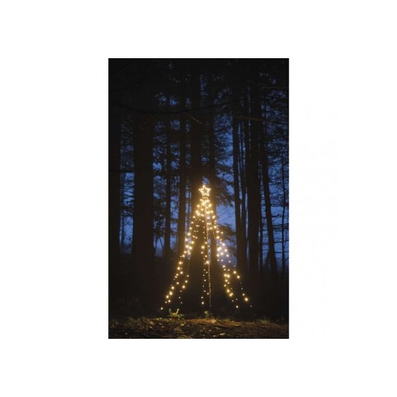 ZY2259 LED vánoční kovový strom 1x6W | IP44 | 180 žárovek - časovač