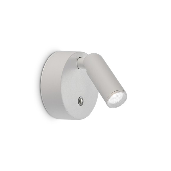 Ideal lux 350233 LED bodové nástěnné svítidlo BEAN  | 3W integrovaný LED zdroj | 180lm | 3000K | s vypínačem | bílá