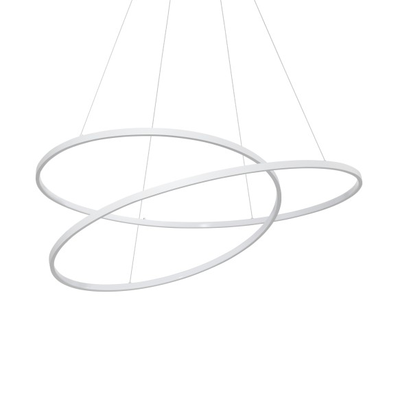 Ideal lux 352411 LED závěsné stropní svítidlo OZ  | 75W integrovaný LED zdroj | 5570lm | 3000K | na lanku | stahovací | bílá