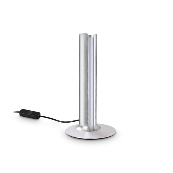 Ideal lux 354149 LED stolní lampička DORICA  | 8W integrovaný LED zdroj | 350lm | 3000K | s vypínačem | chrom