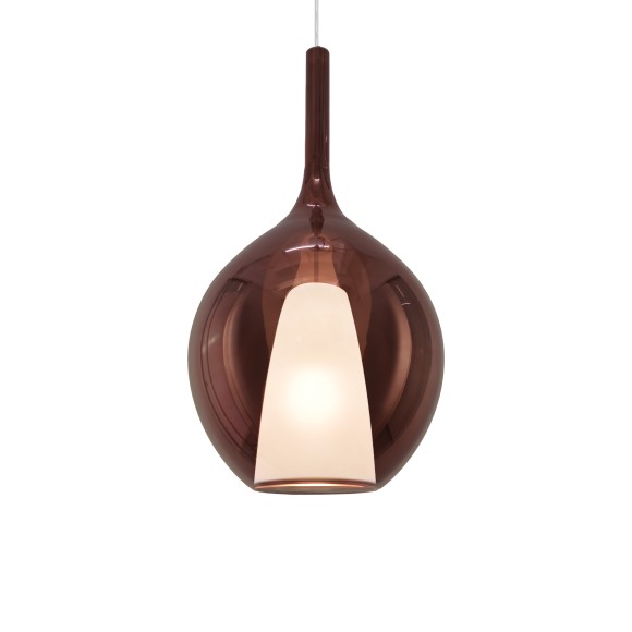 Ideal lux 359663 závěsné stropní svítidlo KALIQUE E27 | stahovací | na lanku | měď