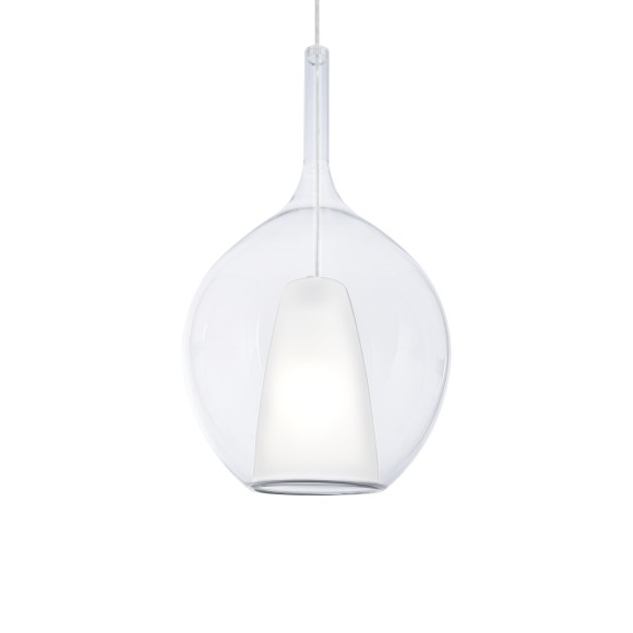 Ideal lux 359670 závěsné stropní svítidlo KALIQUE E27 | stahovací | na lanku | bílá