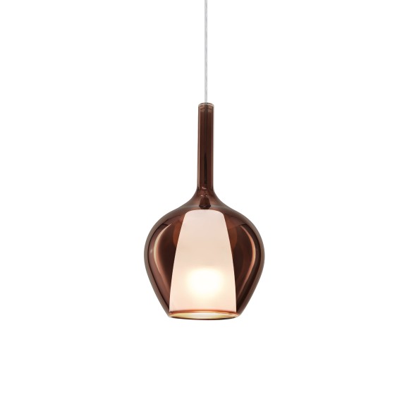 Ideal lux 359915 závěsné stropní svítidlo KALIQUE E27 | stahovací | na lanku | měď