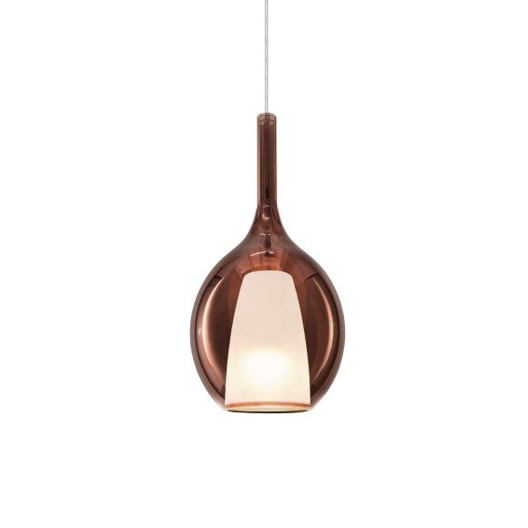 Ideal lux 360027 závěsné stropní svítidlo KALIQUE E27 | stahovací | na lanku | měď