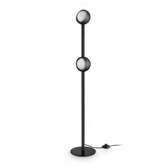 Ideal lux 362861 LED stojací lampa BLOOM  | 11W integrovaný LED zdroj | 490lm | 3000K | s vypínačem | černá