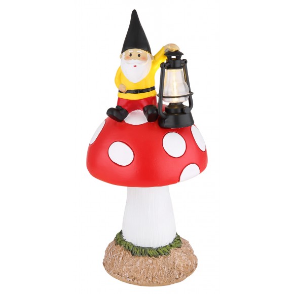 Globo Solar 36314 LED venkovní solární svítidlo 1x0,06W | 2700K | IP44 - muchomůrka s trpaslíkem