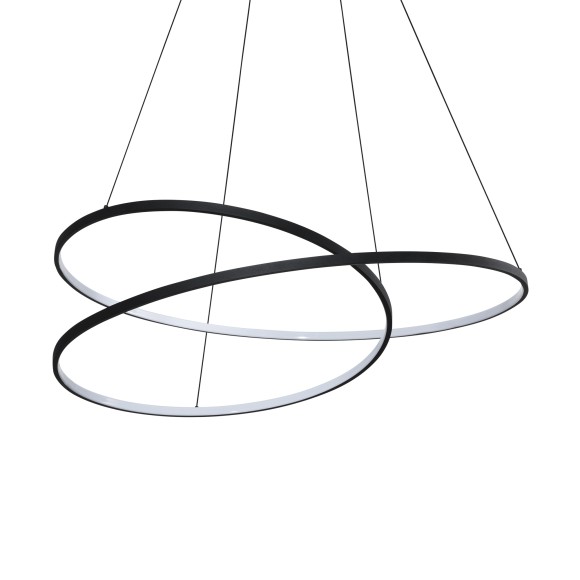 Ideal lux 364896 LED závěsné stropní svítidlo OZ  | 75W integrovaný LED zdroj | 3890lm | 3000K | stahovací | na lanku | černá