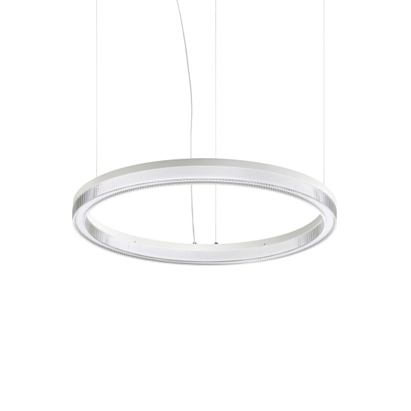 Ideal lux 364988 LED závěsné stropní svítidlo CROWN  | 31W integrovaný LED zdroj | 2400lm | 3000K | stahovací | na lanku | bílá