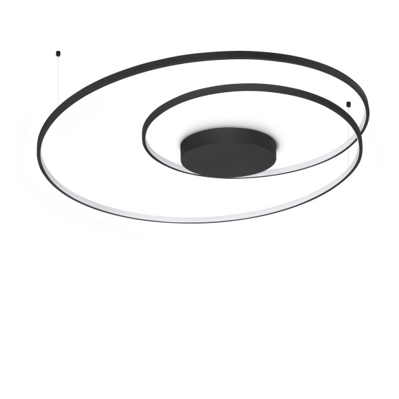 Ideal lux 364995 LED přisazené stropní svítidlo OZ  | 75W integrovaný LED zdroj | 3890lm | 3000K | černá