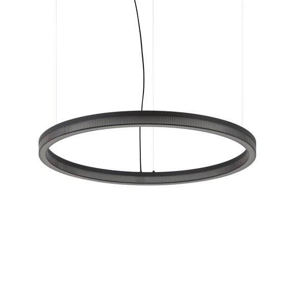Ideal lux 365015 LED závěsné stropní svítidlo CROWN  | 43W integrovaný LED zdroj | 1020lm | 3000K | stahovací | na lanku | černá