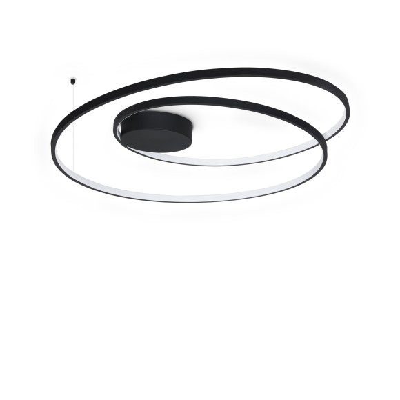 Ideal lux 365053 LED přisazené stropní svítidlo OZ  | 52W integrovaný LED zdroj | 2560lm | 3000K | černá