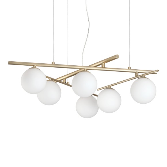 Ideal lux 365121 závěsné stropní svítidlo ATLAS  G9 | stahovací | na lanku | zlatá