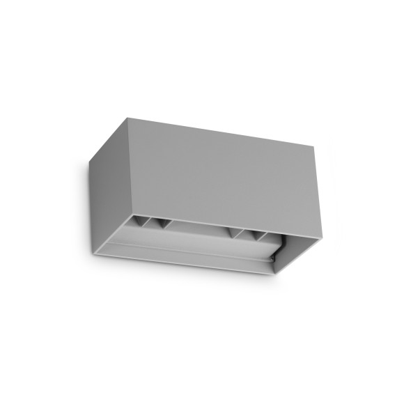 Ideal lux 366890 LED venkovní nástěnné svítidlo ATOM  | 25W integrovaný LED zdroj | 1440lm | 4000K | šedá