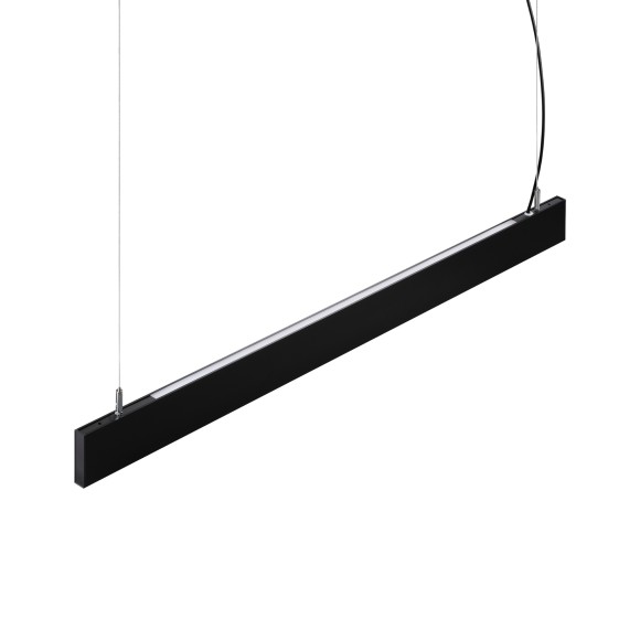 Ideal lux 367606 LED závěsné stropní svítidlo STEEL  | 38W integrovaný LED zdroj | 3050lm | 3000K | stahovací | na lanku | černá