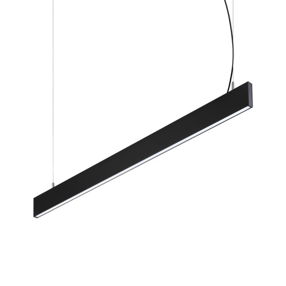 Ideal lux 369020 LED závěsné stropní svítidlo STEEL  | 29W integrovaný LED zdroj | 2470lm | 4000K | stahovací | na lanku | černá