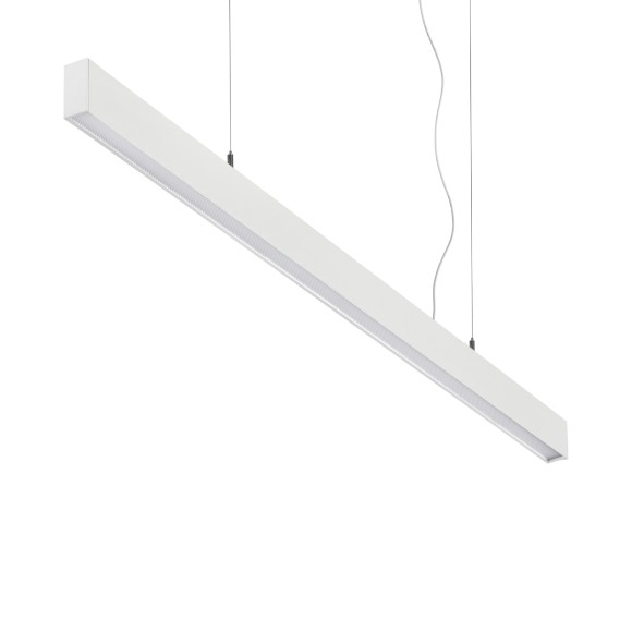 Ideal lux 369129 LED závěsné stropní svítidlo OFFICE  | 30W integrovaný LED zdroj | 2440lm | 3000K | stahovací | na lanku | bílá