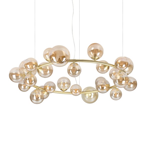 Ideal lux 370583 závěsné stropní svítidlo PERLAGE  G9 | stahovací | na lanku | hnědá