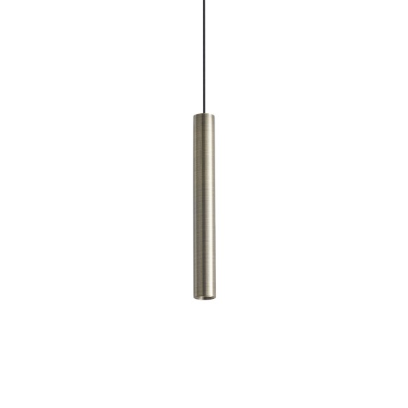 Ideal lux 371108 LED závěsné stropní svítidlo LOOK  | 12W integrovaný LED zdroj | 660lm | 3000K | stahovací | na lanku | bronz