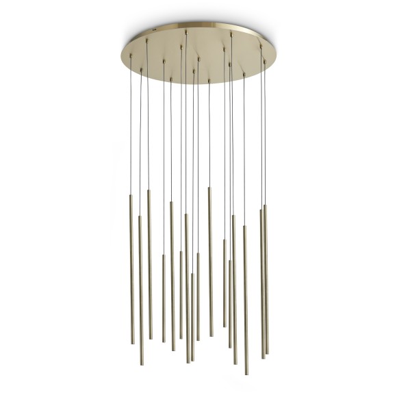 Ideal lux 371153 LED závěsné stropní svítidlo LOOK  | 31W integrovaný LED zdroj | 2300lm | 3000K | stahovací | na lanku | bronz