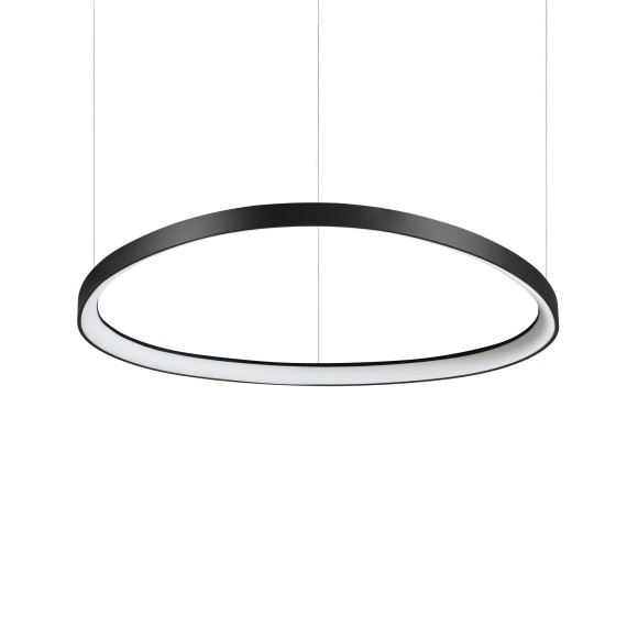 Ideal lux 372198 LED závěsné stropní svítidlo GEMINI  | 56W integrovaný LED zdroj | 3620lm | 4000K | stahovací | na lanku | černá