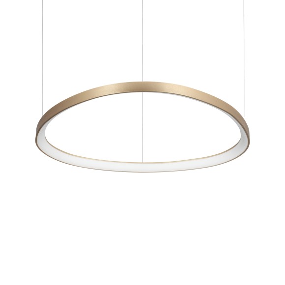 Ideal lux 372204 LED závěsné stropní svítidlo GEMINI  | 56W integrovaný LED zdroj | 4510lm | 4000K | stahovací | na lanku | bronz