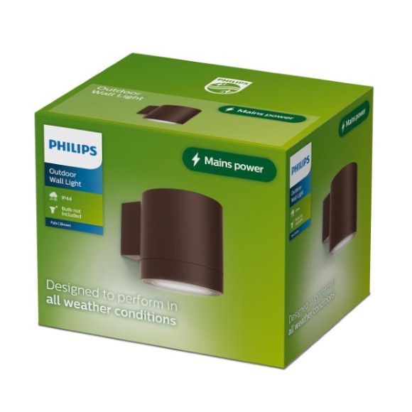 Philips 8721103104939 venkovní nástěnné svítidlo Fylx GU10 | hnědá