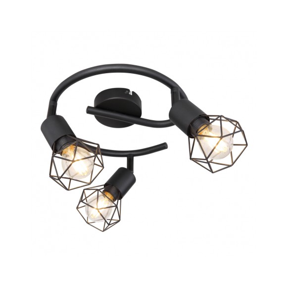 Globo 54802S-3 přisazené stropní svítidlo Xara 3x40W | E14 - černá