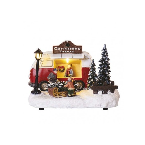 Emos DCLW10 LED vánoční dekorace – autíčko 10x0,22W | 3xAA - teplá bílá, časovač