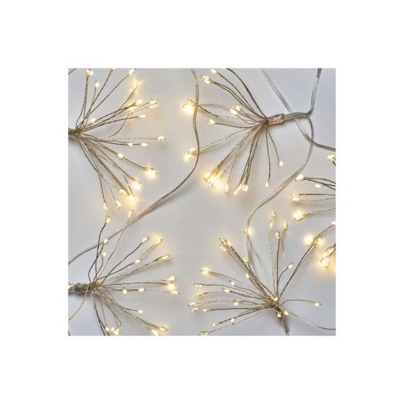 Emos D3AW08 vánoční nano řetěz 2,35m 150 LED | 2,7W - ohňostroj, časovač, teplá bílá, čirá
