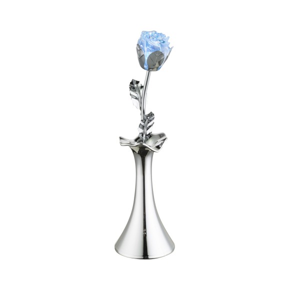 Globo 28112 LED dekorativní stolní svítidlo - růže Jimmy 3xAAA | RGB - stříbrná