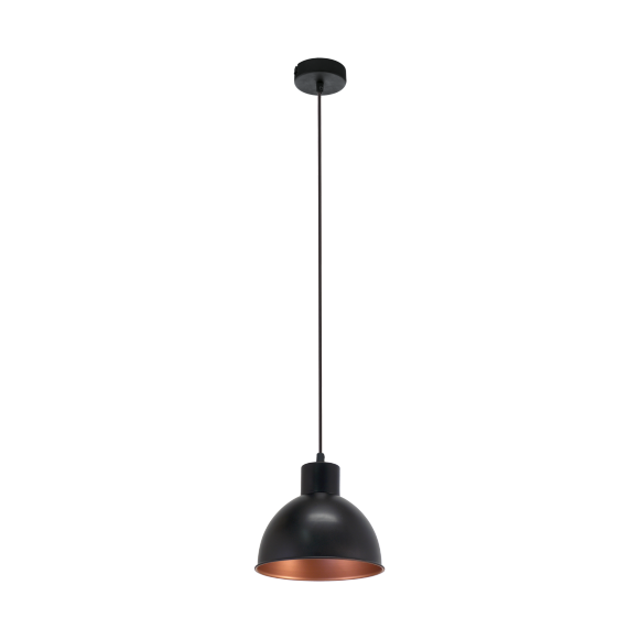 Eglo 49238 závěsné svítidlo Truro 1 1x60W | E27 - černá, měď
