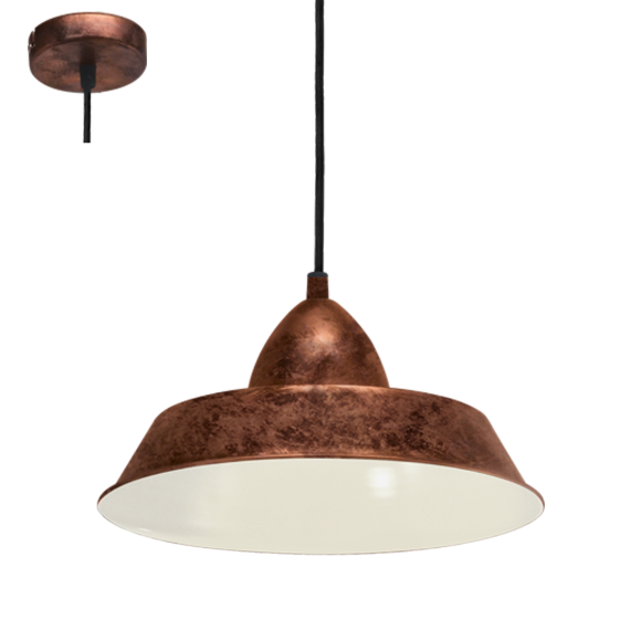 Eglo 49243 závěsné svítidlo Auckland 1x60W | E27 - antická měď