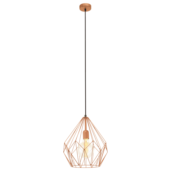 Eglo 49258 závěsné svítidlo Carlton 1x60W | E27 - měď