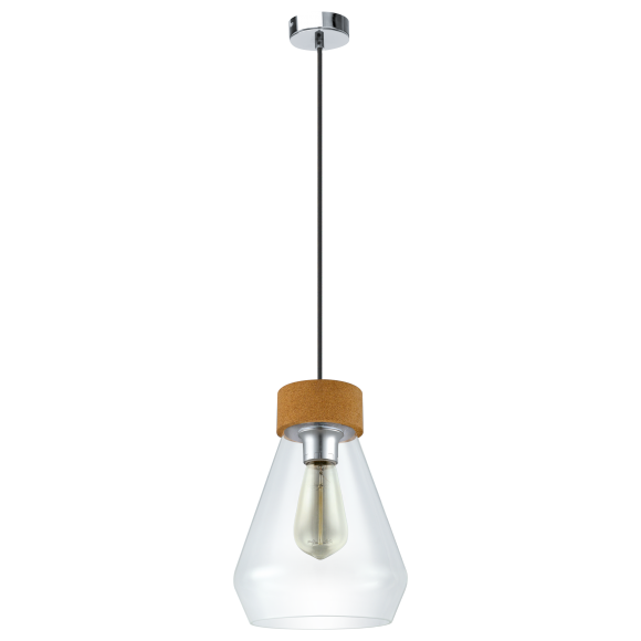 Eglo 49262 závěsné stropní svítidlo Brixham 1x60W | E27 - chrom, čirá