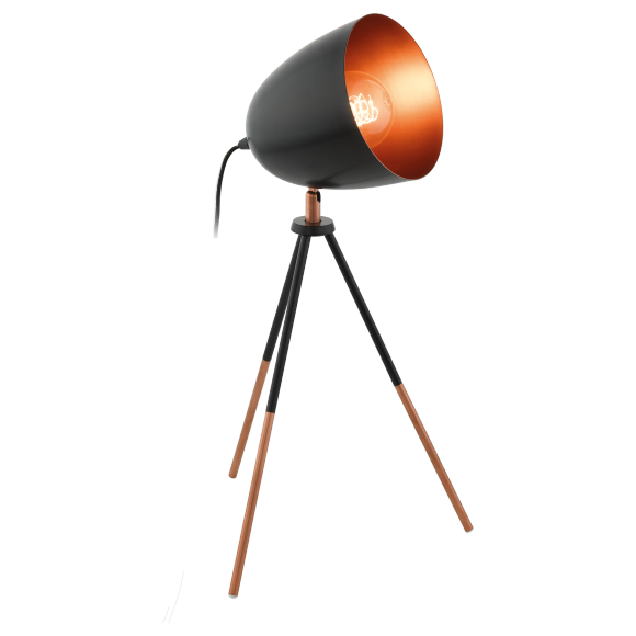 Eglo 49385 stolní svítidlo Chester 1x60W | E27 - černo-měděné