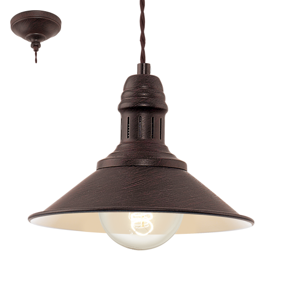 Eglo 49455 závěsné svítidlo Stockbury 1x60W | E27 - hnědá, béžová