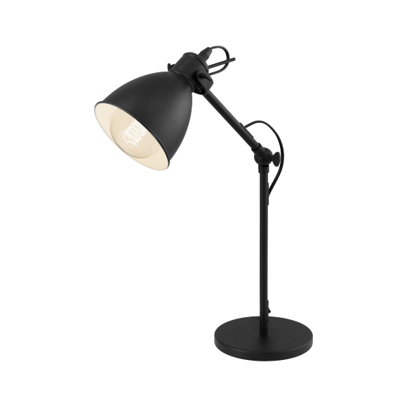 Eglo 49469 stolní svítidlo Priddy 1x40W | E27 - černá, bílá