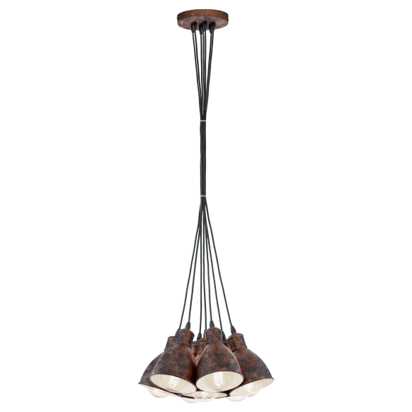Eglo 49494 závěsné svítidlo Priddy 1 7x60W | E27 - měděná