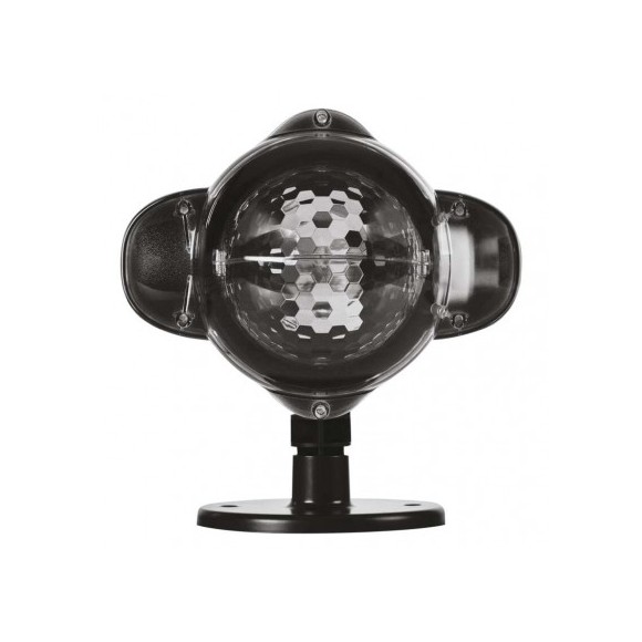 Emos DCPN01 LED dekorativní projektor - hvězdy 4W | IP44 - teplá i studená bílá, rotující světlo, černá