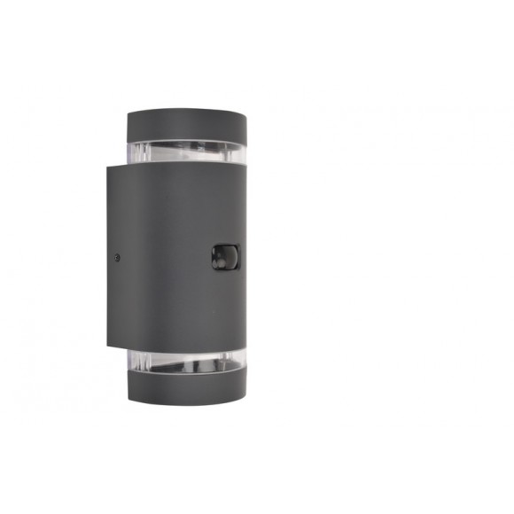 Lutec 5604014118 venkovní nástěnné svítidlo s pohybovým čidlem Focus 2x7W | GU10 | IP44 - černá