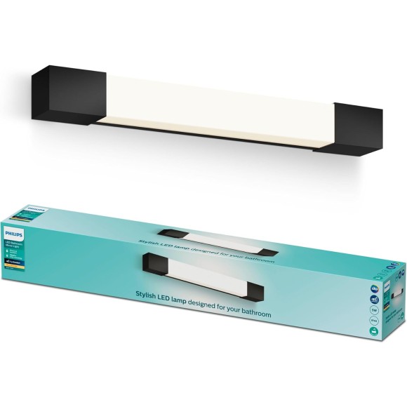 Philips 8720169300255 LED nástěnné svítidlo nad zrcadlo Rover  | 5W integrovaný LED zdroj | 550lm | 2700K