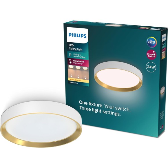 Philips 8720169301375 LED přisazené stropní svítidlo Hanno | 24W integrovaný LED zdroj | 2700lm | 2700K