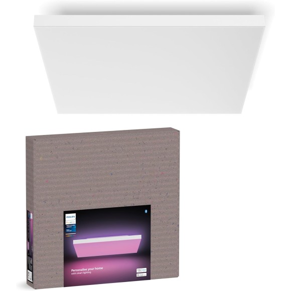 Philips Hue 8720169277670 LED přisazené stropní svítidlo Datura Square | 67W integrovaný LED zdroj | 2000-6500+RGBK