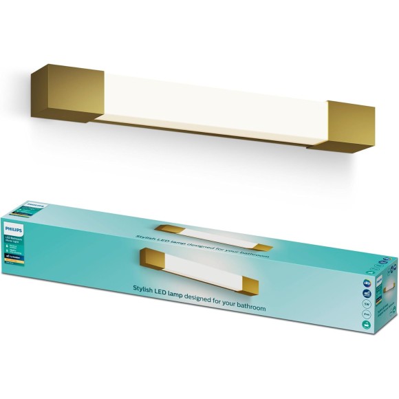 Philips 8720169299498 LED nástěnné svítidlo nad zrcadlo Rover  | 5W integrovaný LED zdroj | 550lm | 2700K