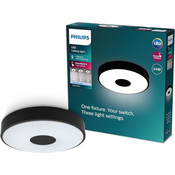 Philips 8720169301313 LED přisazené stropní svítidlo Coiner | 24W integrovaný LED zdroj | 2800lm | 4000K