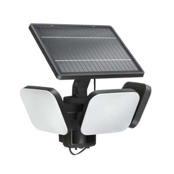 Philips 8721103105431 LED solární venkovní nástěnné svítidlo Zyren  | 25W integrovaný LED zdroj | 4000lm | 3000K | černá